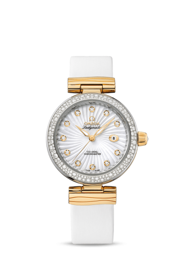 Omega LadyMatic Co-Axial 34 Stainless Steel / Yellow Gold / Diamond / MOP